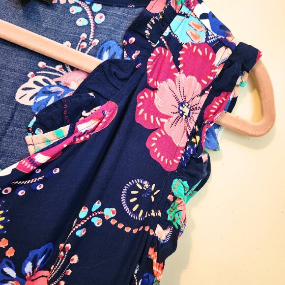 Talbots Navy Blue Floral Paisley Dress | Midi Dress | Size 10 - Picture 6 of 10